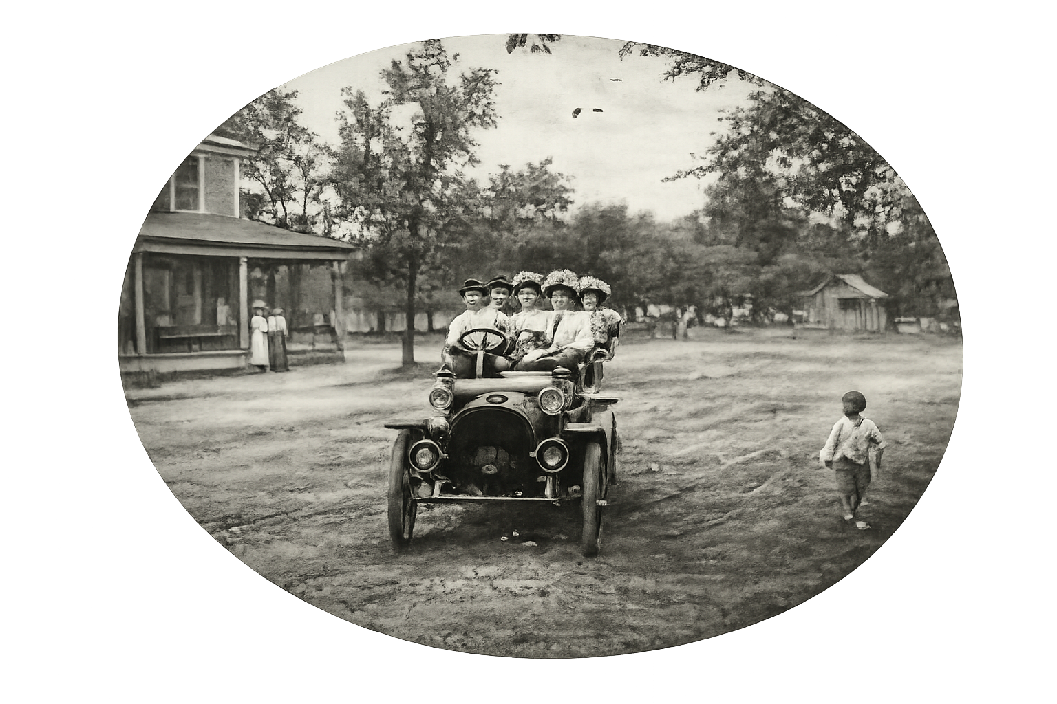 One of the first automobiles in Shelby